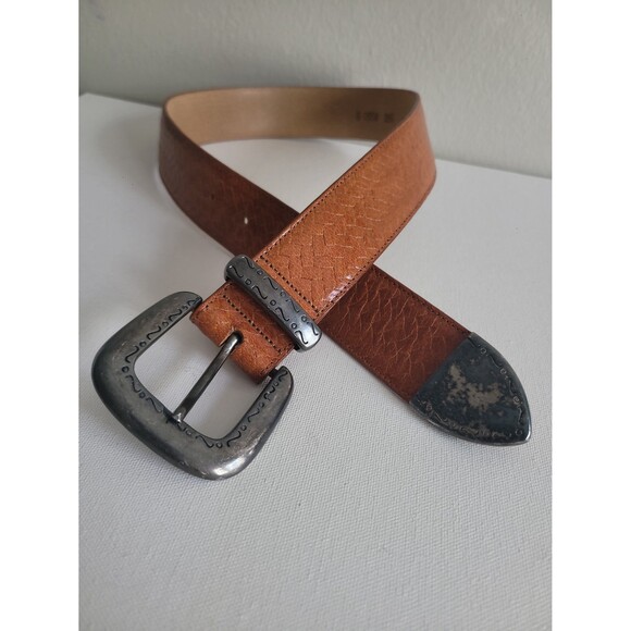 Ginnie Johansen Brown Leather Belt Sz 26S Western Rodeo Cowgirl